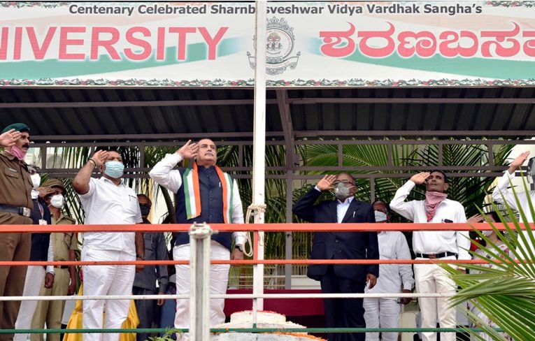 Deshmukh unfurls National Flag