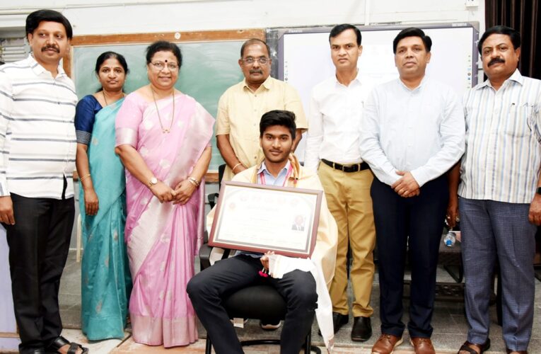 Prasad C Bukka Felicitated for clearing CA Foundation Exam