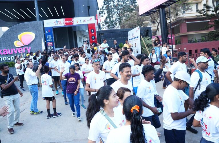 Thousands of people participated in voting awareness program including bikes, bicycles and walkers